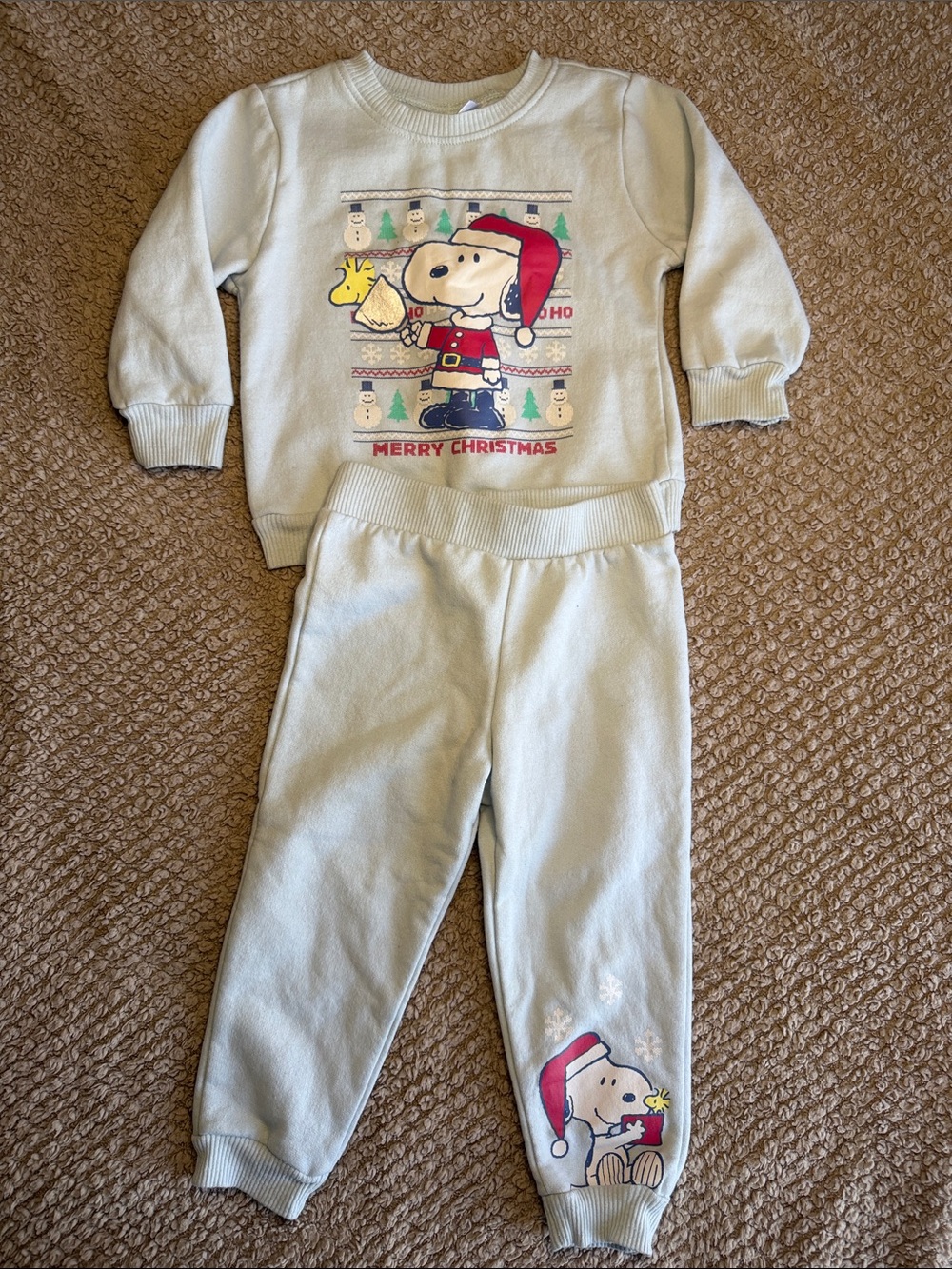 Snoopy Merry Christmas Sweatshirt & Joggers Set